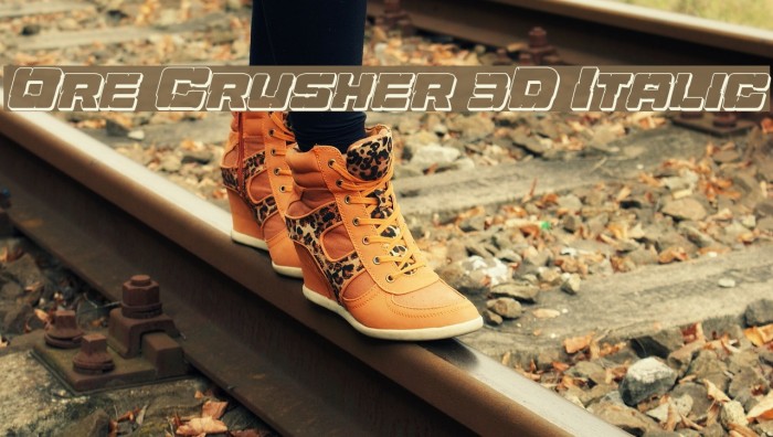 Ore Crusher 3D Italic Font examples
