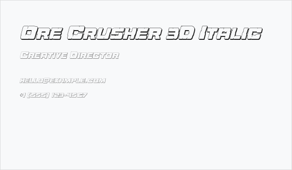 Ore Crusher 3D Italic Business Card