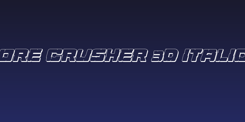 Ore Crusher 3D Italic Social Header