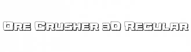 Ore Crusher 3D Regular  नि: शुल्क फ़ॉन्ट्स डाउनलोड