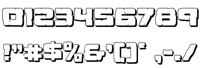 Ore Crusher 3D Regular Font OTHER CHARS