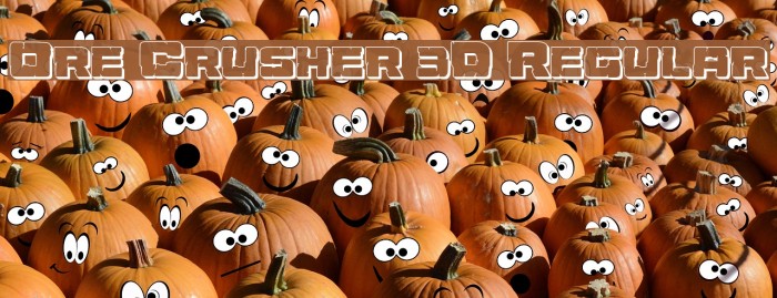 Ore Crusher 3D Regular Font examples
