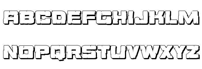 Ore Crusher 3D Regular Font LOWERCASE