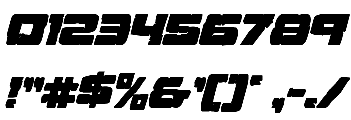 Ore Crusher Bold Italic Font OTHER CHARS