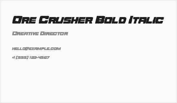 Ore Crusher Bold Italic Business Card