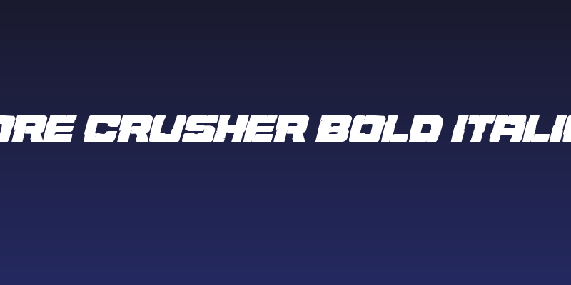 Ore Crusher Bold Italic Social Header