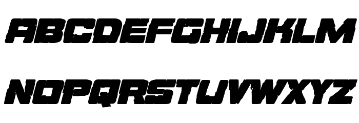 Ore Crusher Bold Italic Font LOWERCASE