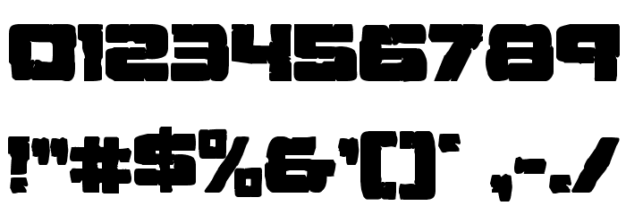 Ore Crusher Bold Font OTHER CHARS
