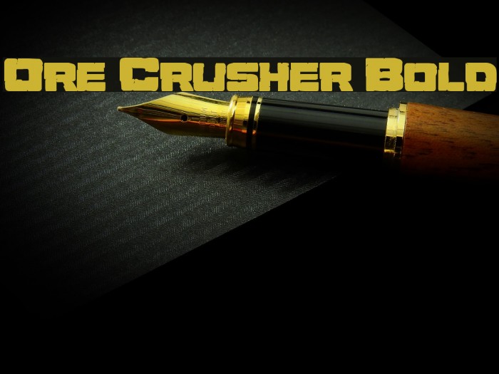 Ore Crusher Bold Font examples