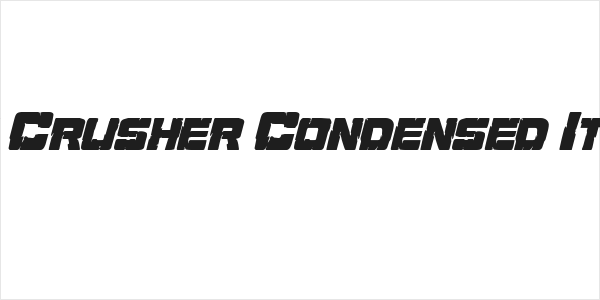 Ore Crusher Condensed Italic Logo