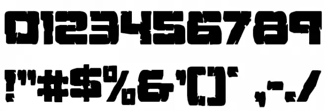Ore Crusher Condensed Font OTHER CHARS