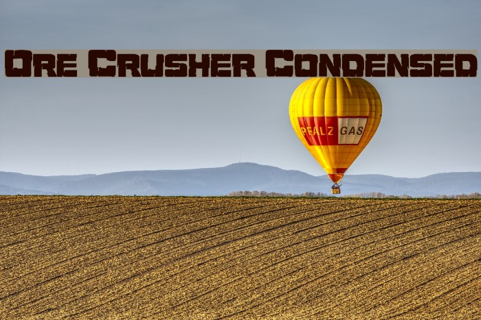 Ore Crusher Condensed Font examples