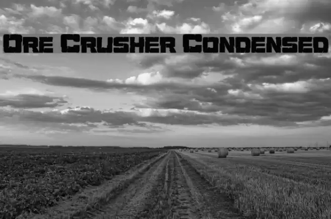 Ore Crusher Condensed Font examples