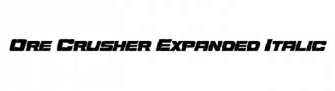 Ore Crusher Expanded Italic  Free Fonts Download