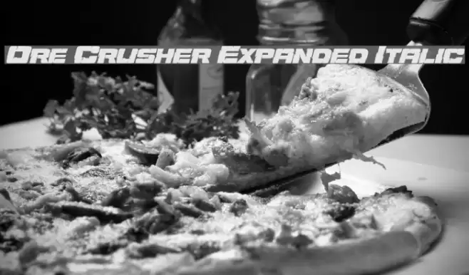 Ore Crusher Expanded Italic Font examples