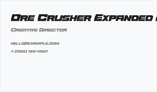 Ore Crusher Expanded Italic Business Card