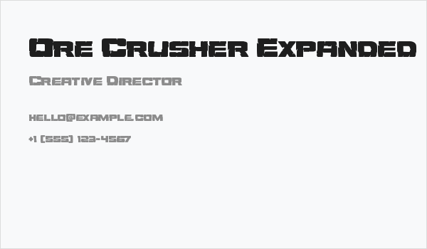 Ore Crusher Expanded Business Card