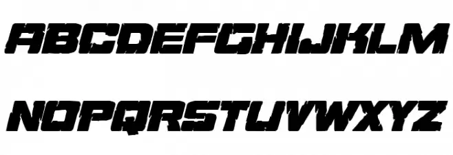 Ore Crusher Italic Schriftart Groß