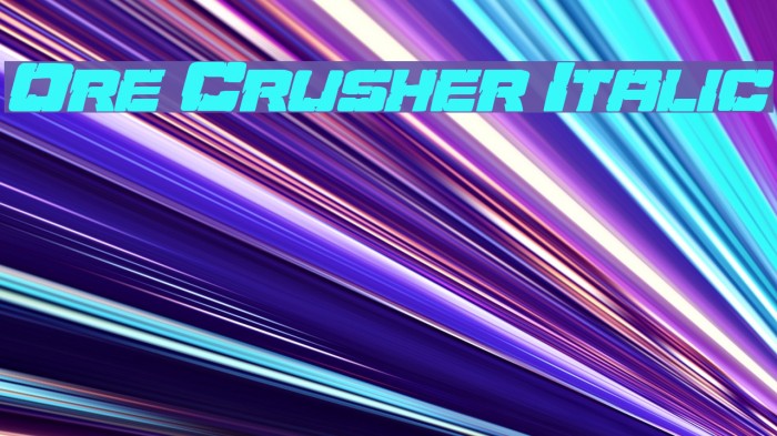 Ore Crusher Italic Example 1