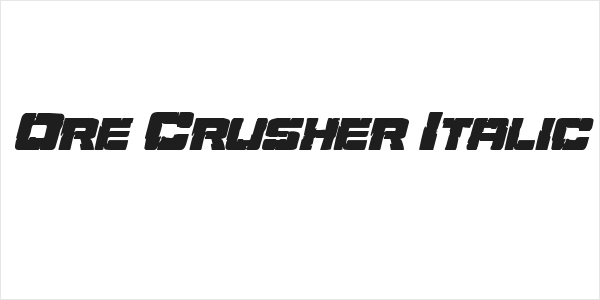 Ore Crusher Italic Logo