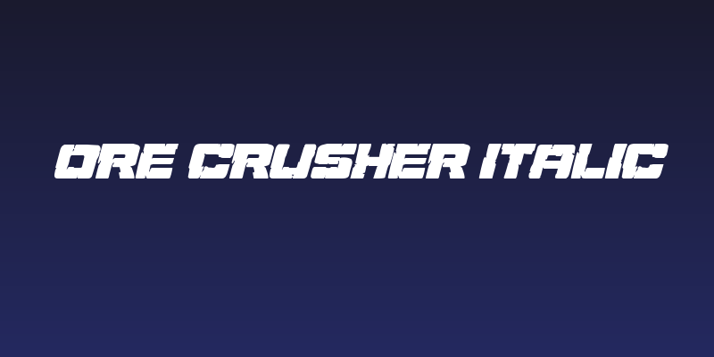 Ore Crusher Italic Social Header