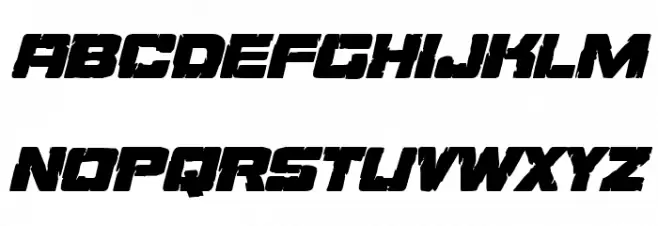Ore Crusher Italic फ़ॉन्ट लोअरकेस