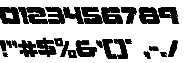 Ore Crusher Leftalic Font OTHER CHARS