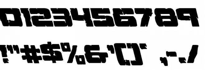 Ore Crusher Leftalic Font OTHER CHARS