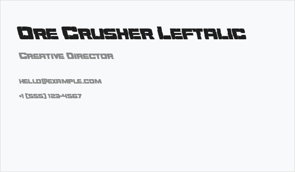 Ore Crusher Leftalic Business Card