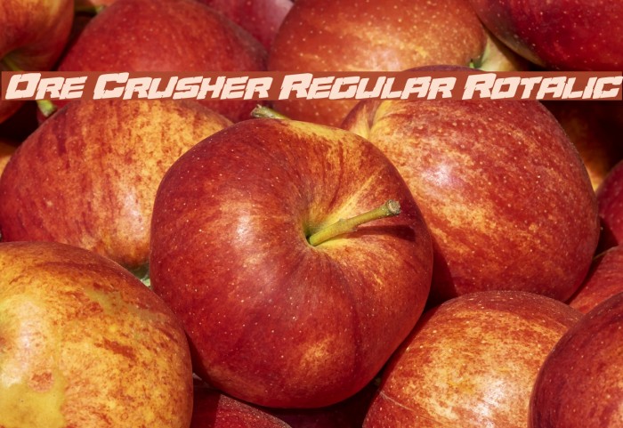 Ore Crusher Regular Rotalic Font examples