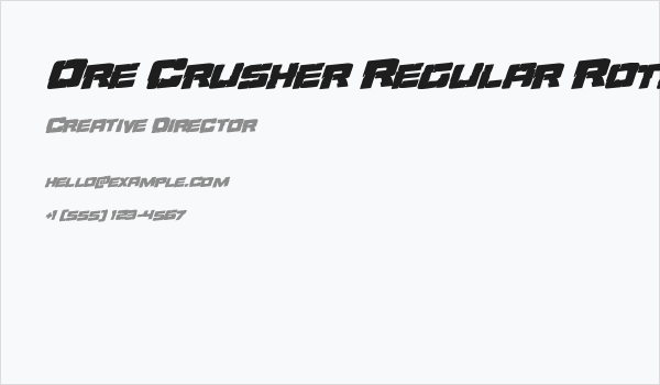 Ore Crusher Regular Rotalic Business Card
