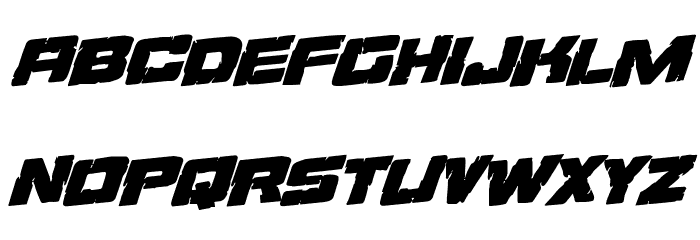 Ore Crusher Regular Rotalic Font LOWERCASE