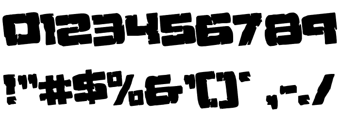 Ore Crusher Regular Rotate Font OTHER CHARS