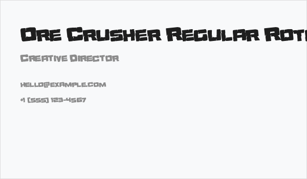 Ore Crusher Regular Rotate Business Card