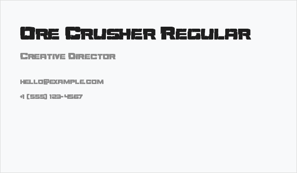 Ore Crusher Regular Business Card