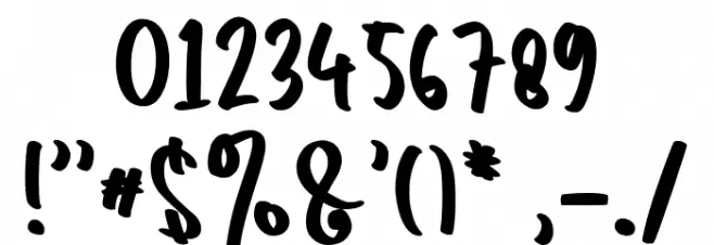 Oredo Regular Font OTHER CHARS