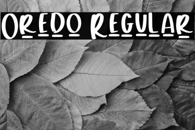 Oredo Regular Font examples