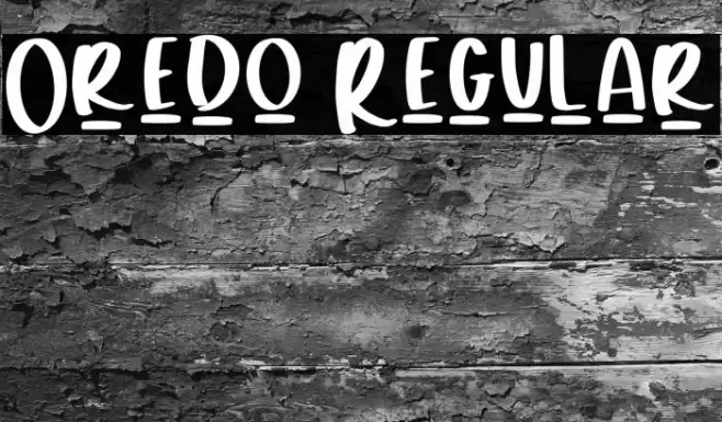 Oredo Regular Font examples