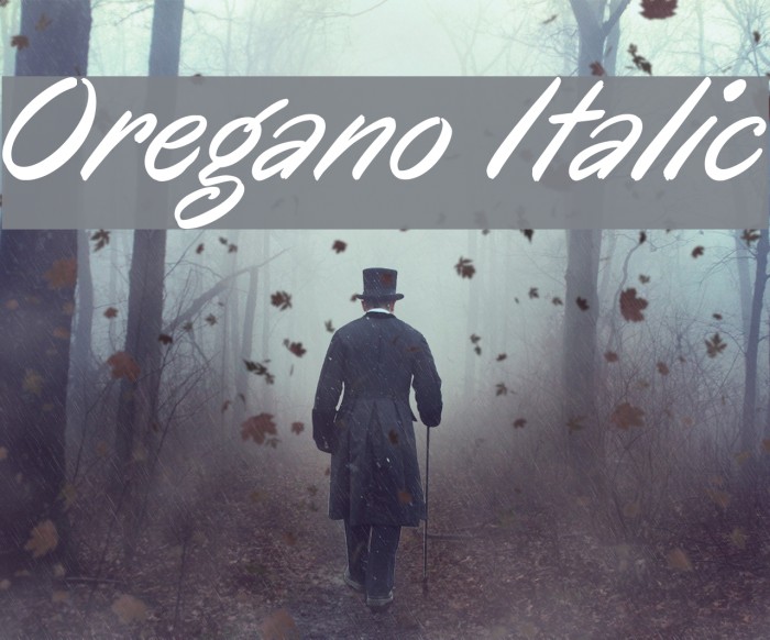 Oregano Italic Font examples