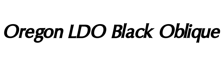 Oregon LDO Black Oblique Fonte