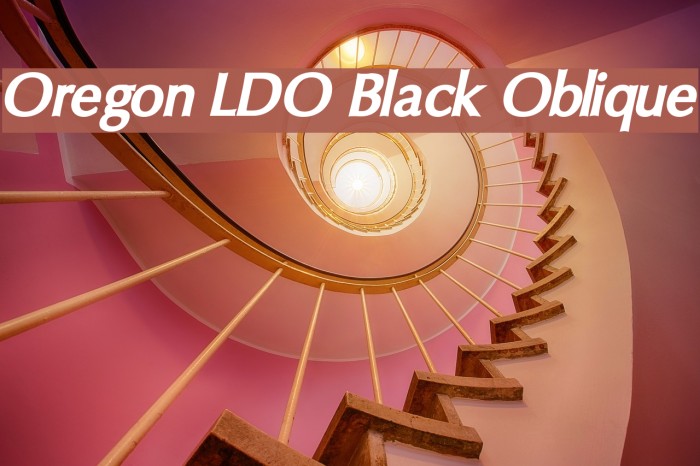 Oregon LDO Black Oblique Font examples
