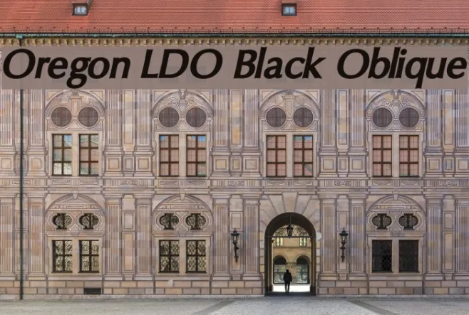 Oregon LDO Black Oblique Example 3