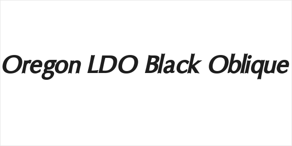 Oregon LDO Black Oblique Logo