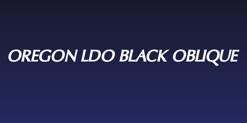 Oregon LDO Black Oblique Social Header
