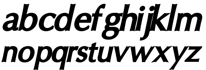 Oregon LDO Black Oblique Font LOWERCASE