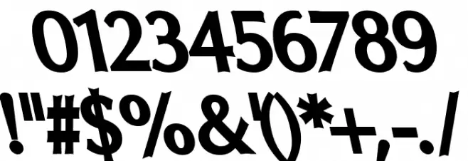 Oregon LDO Black Sinistral Font OTHER CHARS