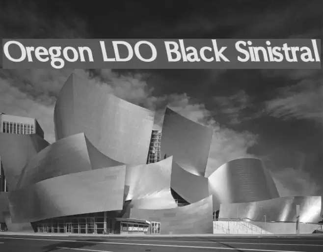 Oregon LDO Black Sinistral Font examples
