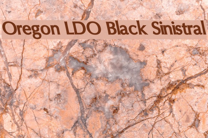 Oregon LDO Black Sinistral Fonte examples