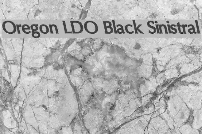 Oregon LDO Black Sinistral Font examples