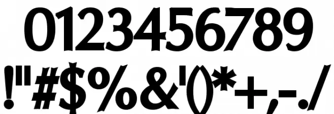 Oregon LDO Black Font OTHER CHARS
